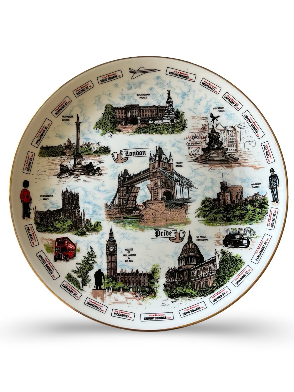 Vintage Ceramic London Souvenir Collector Plate